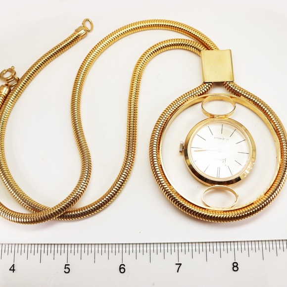 Vintage 1970s Rossini 17 Jewels Timepiece Necklace - Picture 11 of 16